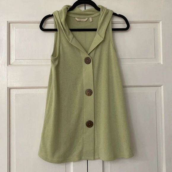 Soft Surroundings Tunic 3 Button Vest Sleeveless‎ Shawl Sweater Top Size Small - Picture 1 of 8